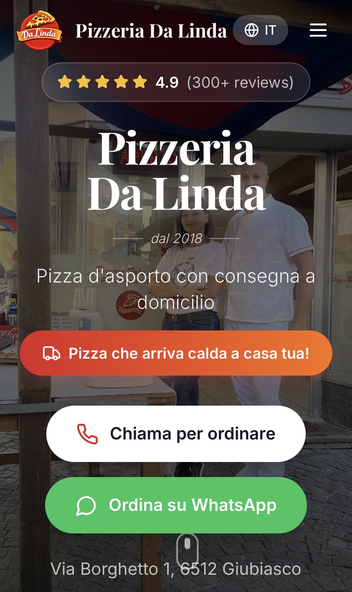 Pizzeria Da Linda - Mobile